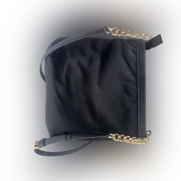 MICHAEL KORS MORGAN BLACK NYLON CROSSBODY MESSENGER HANDBAG - Picture 5 of 6